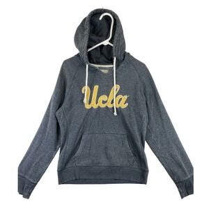 Campus Crew UCLA Hoodie Women's Large Gray Chenille Patch